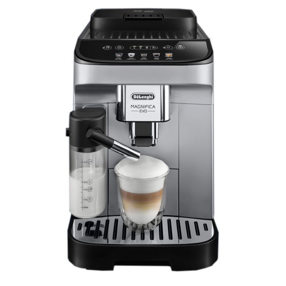 DE-LONGHI ECAM290.61.SB Magnifica Evo Latte Plus - Kaffeevollautomat (Schwarz/Silber)