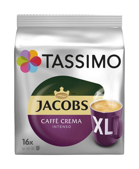 Tassimo Jacobs Crema XL Kaffeekapseln Intenso 16 Stück
