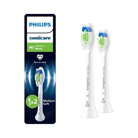 Philips Optimal weiss W2 2St HX6062/87 weiss Ersatz-Zahnbürsten ? Ersatzbürste/Zahnpflege Zubehör ? Weiss