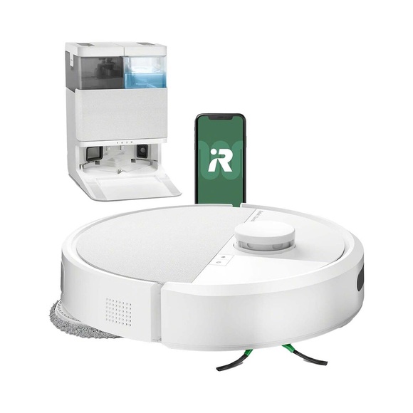 iRobot Roomba® Plus 405 Combo Roboter + AutoWash? Dock Saug- und Wischroboter ? Staubsauger Roboter/Saugroboter ? Weiss
