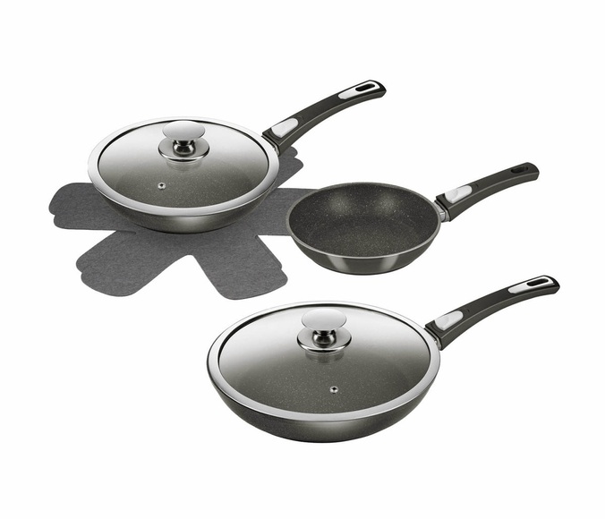 Genius 24563 Bonafit 7-tlg. - Pfannen-Set (Grau/Metallic)