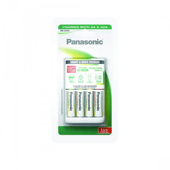 Panasonic - Smart & Quick Ladegerät 4x AA/AAA BQ CC55