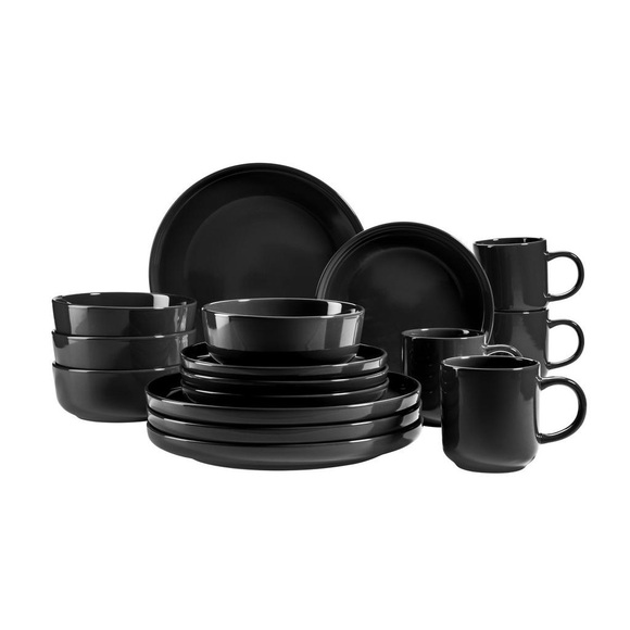 Mäser 931961 16-teiliges Geschirr Set Schwarz