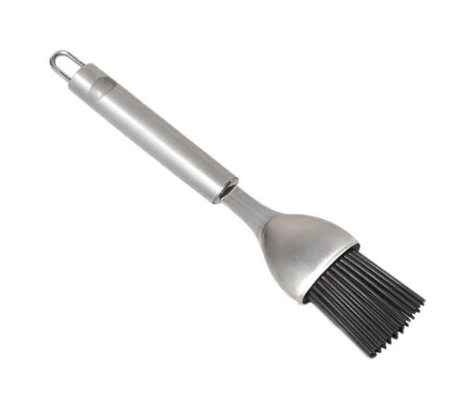 ENO Planchas - Grillzubehör SILIKONPINSEL - BPA-freies Silikon - silber - 23/4/2 cm