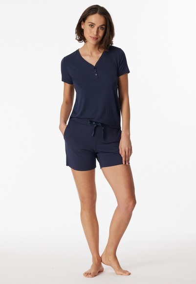 Hose kurz Modal blau - Mix+Relax 46