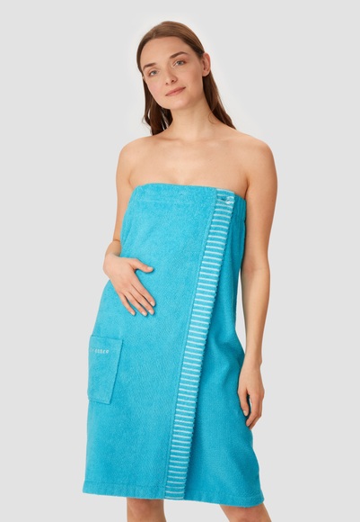 Sauna-Handtuch Knöpfe türkis - SCHIESSER Home 80*130