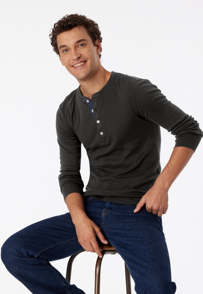 Shirt langarm anthrazit - Revival Karl-Heinz 4
