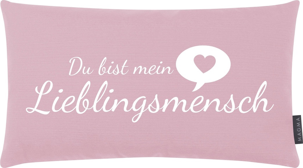 Schubiger Zierkissen Lieblingsmensch Altrosa