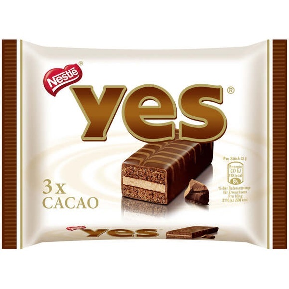 Yes Kuchenriegel Cacao 3er - 1 Packung à 3 Riegel