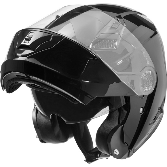 Nexo Klapphelm Basic II Motorradhelm schwarz Größe M