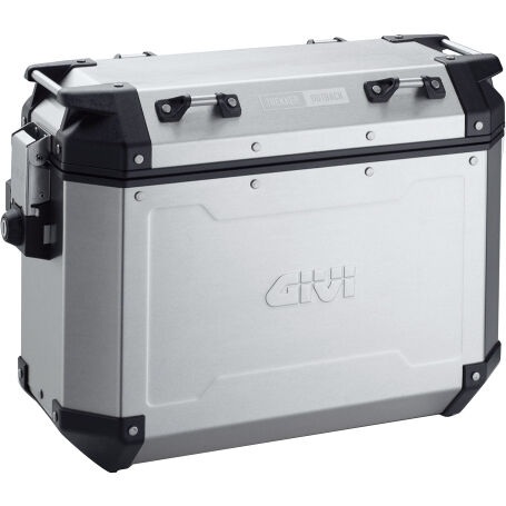 Motorradkoffer Givi Monokey Cam Alukoffer Trekker Outback 37 silber rechts silber