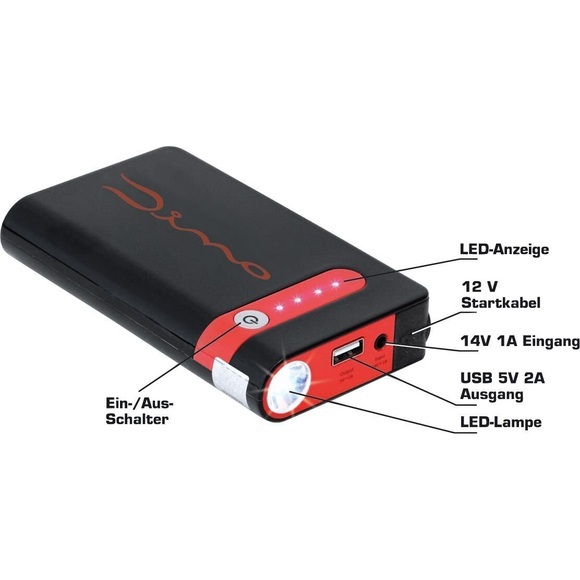 KRAFTPAKET Starthilfe 12 Volt - 9.000 mAh - 400 A