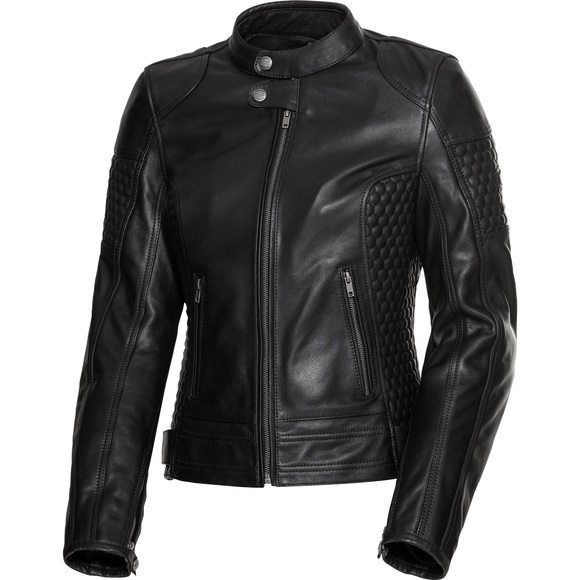 Spirit Motors Retro-Style Damen Lederjacke 1.0 schwarz Größe S