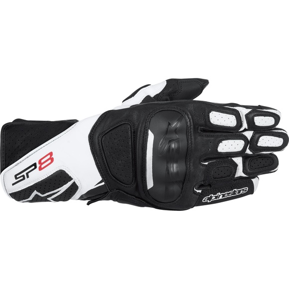 Alpinestars SP-8 V2 Lederhandschuh weiß Herren Größe M