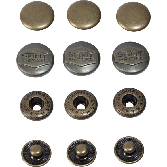 Spirit Motors Druckknopf silber Unisex