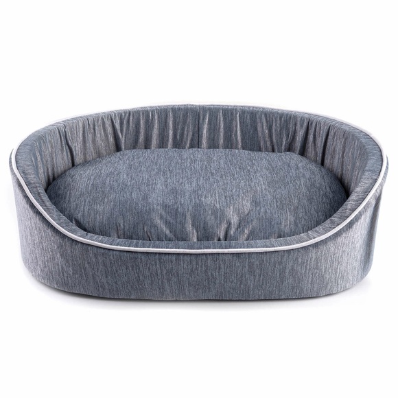 Freezack Kühlendes Hundebett Cooling Bed Oval L grau