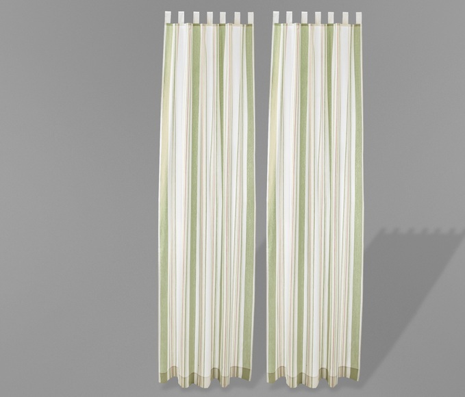 2 Vorhangschals, Standardgrösse, Grün