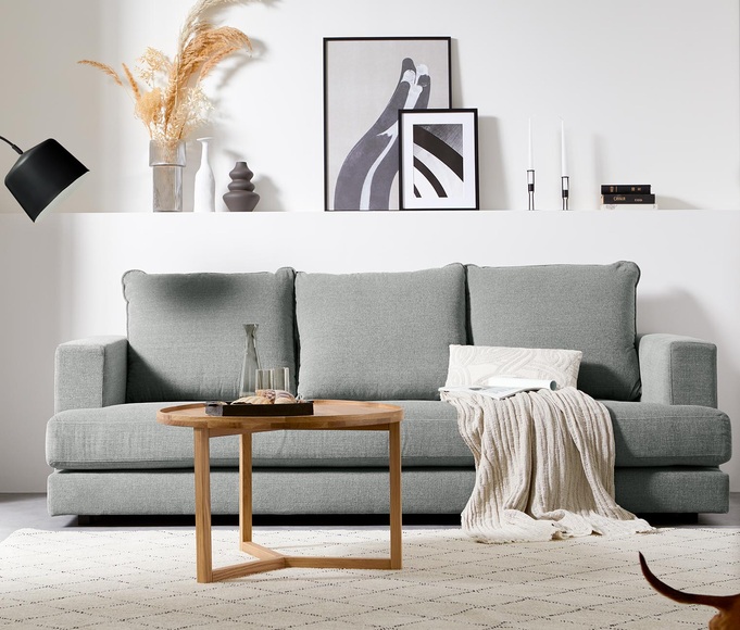 Scapa Dreisitzer-Sofa, light grey
