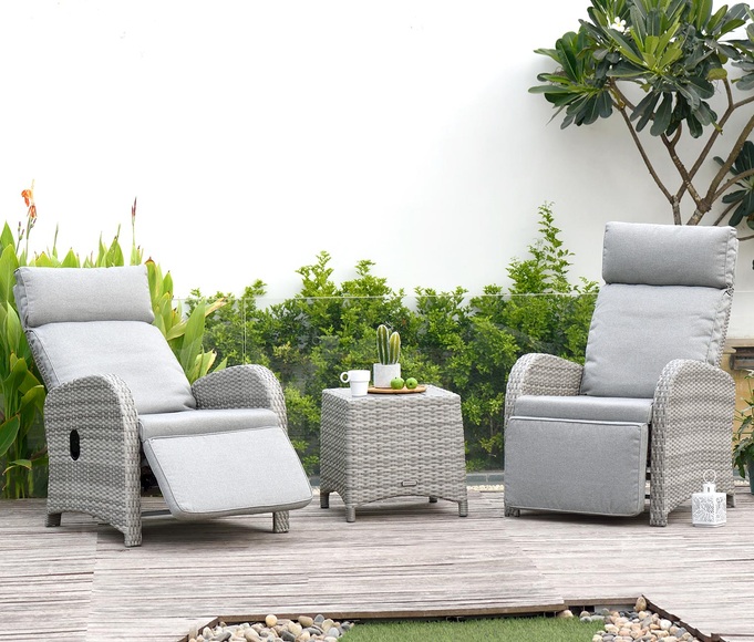 Sessel-Set »Thore« mit ausklappbarer Fusslehne