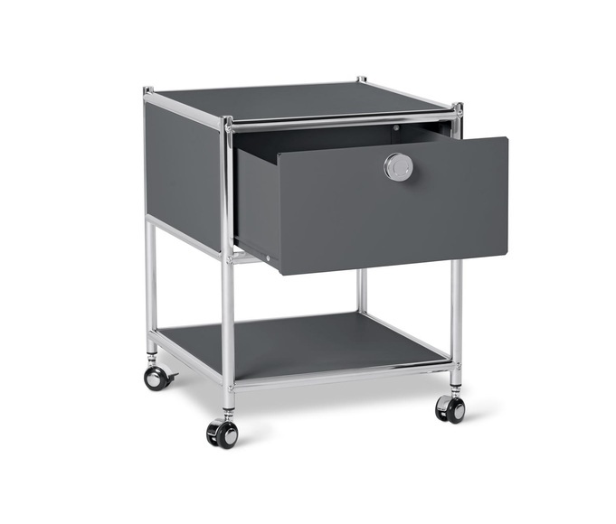 Beistelltisch Metall »CN3« mit Schublade, grau