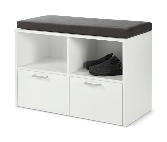 Schuh-Sitzbank mit Fussablage, extrahoch