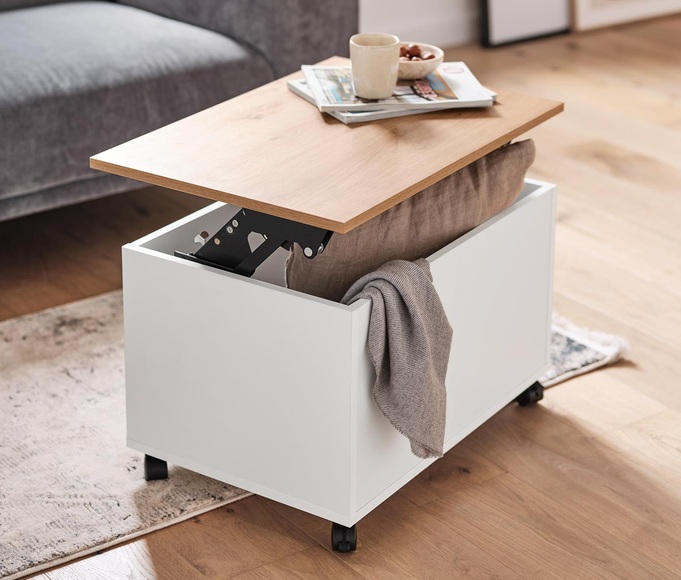 Höhenverstellbarer Couchtisch