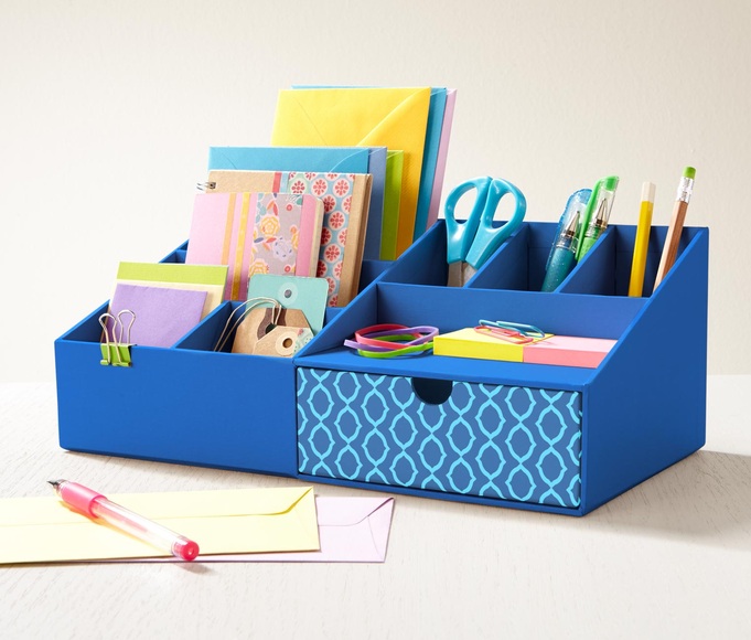Schreibtisch-Organizer, blau
