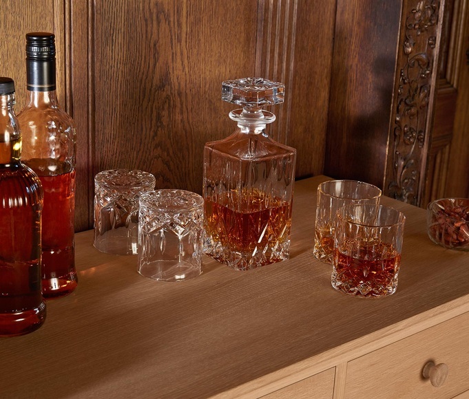 2 Kristall-Whisky-Gläser