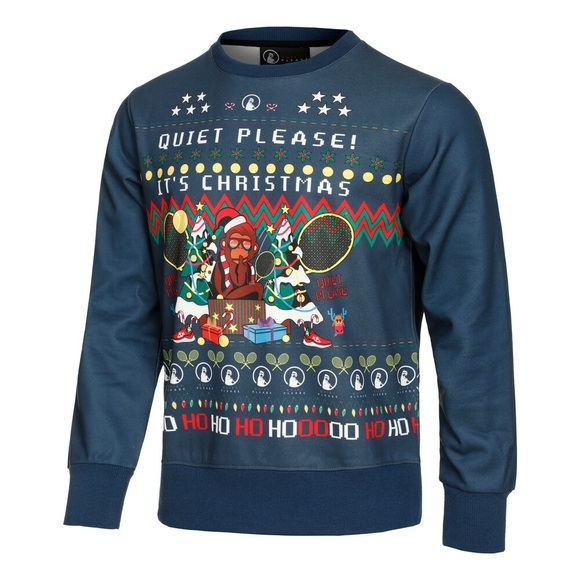 Quiet Please Ugly Christmas Sweatshirt Herren - Blau, Mehrfarbig