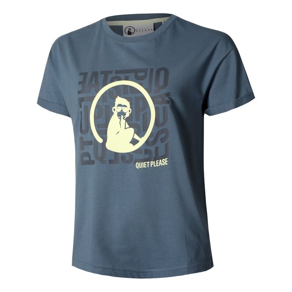 Quiet Please Word Salad T-Shirt Damen - Blaugrau