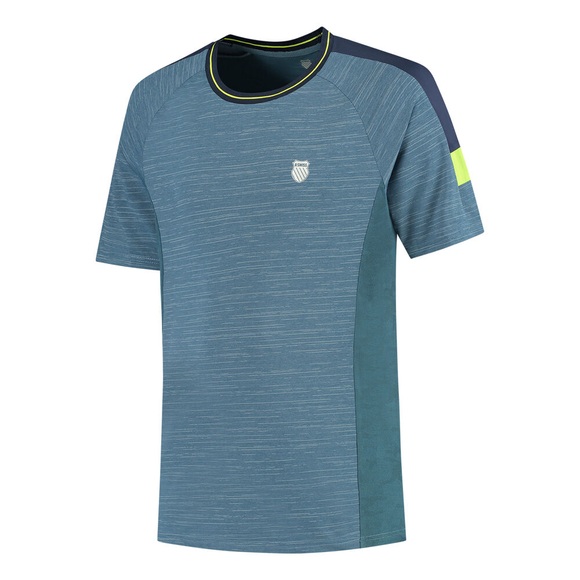 K-Swiss Hypercourt Melange 2 T-Shirt Herren - Petrol
