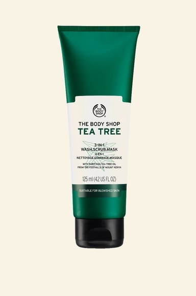 Tea Tree 3-In-1 Wash Scrub Mask