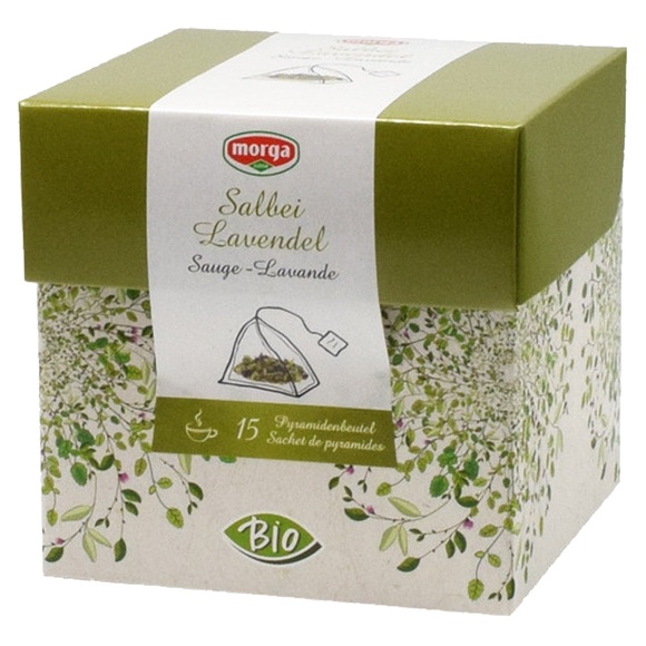 morga Salbei-Lavendel Kräutertee Pyramidenbeutel Bio (15 Stück)