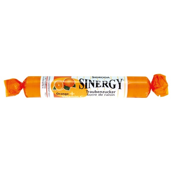 SINERGY Traubenzucker Orange Vitamin C 40 g