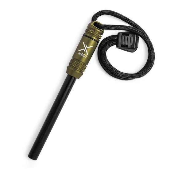 Exotac fireROD Ferrocerium Firestarter with Tinder Capsule Olive Dr...
