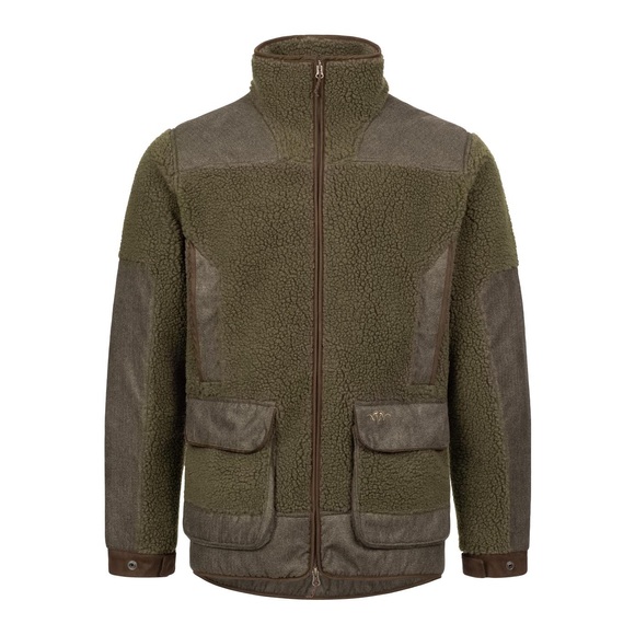 Blaser Herren Sherpa Fleece Jacke - Dunkel Oliv -