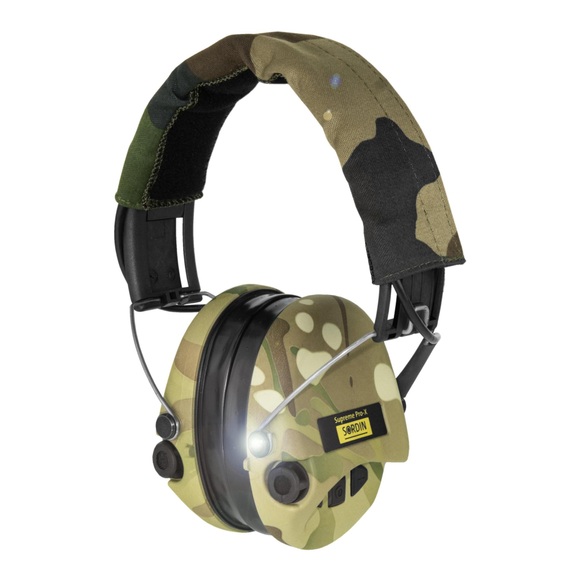Sordin Supreme Pro X LED mit Camo-Band und Gelkissen - Camo Cups