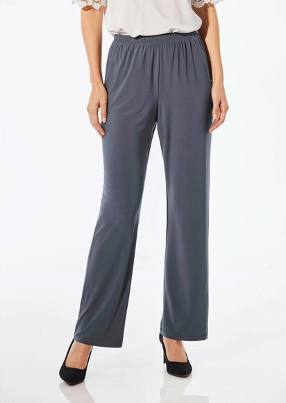 Bequeme Slinky-Hose mit Schlupfbund - dunkelgrau - Gr. 50 von Goldner Fashion