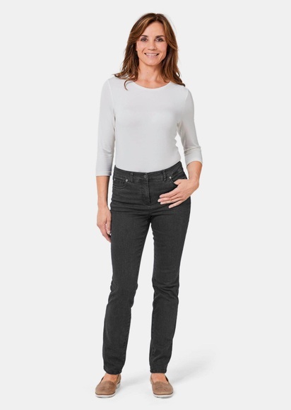 Super-Stretch-Jeans - grau - Gr. 265 von Goldner Fashion