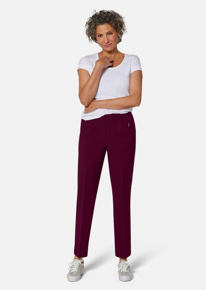 Reiseschlupfhose Louisa - bordeaux - Gr. 20 von Goldner Fashion