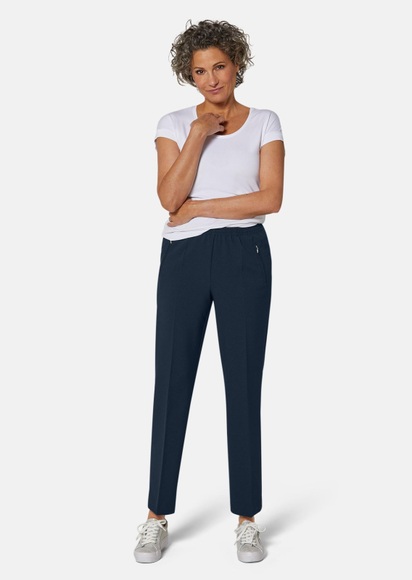Reiseschlupfhose Louisa - marine - Gr. 54 von Goldner Fashion