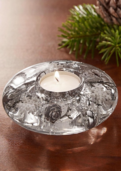 Glas-Dekoration - silber - Gr. Ø 7 / H 8 cm von Goldner Fashion