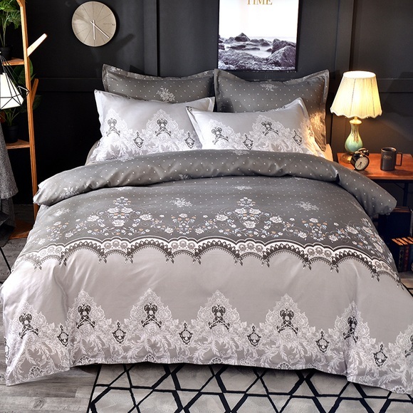Northern Europe Bedding Sets Home Textile Simple Style Floral Pattern Bedclothes Duvet Cover Pillowcase Bed Sheets