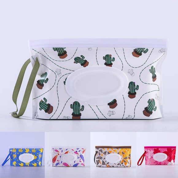 1Pcs Baby Wet Wipes Case Protable Reusable Infant Newborn Wet Wipes Bag for Cleaning Baby Care Supplies