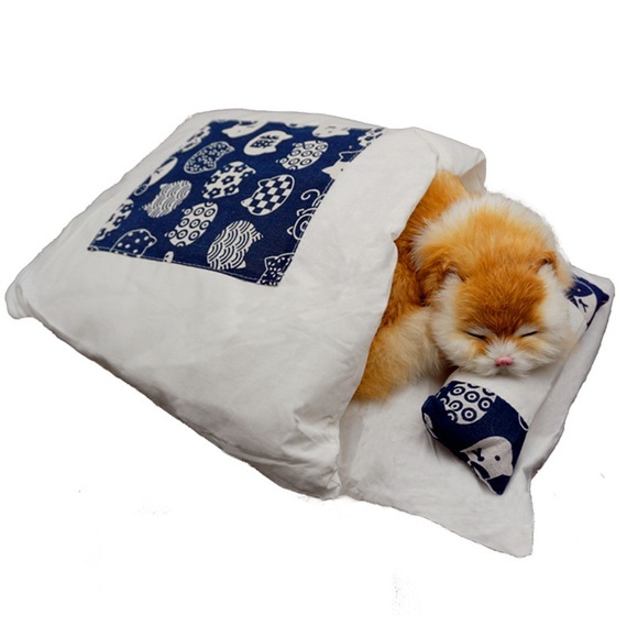 Removable Cats Bed cat litter Sleeping Bag Home Supplies Products for Cats Large Pet Dog Bed Cat's House Cave Comfortable