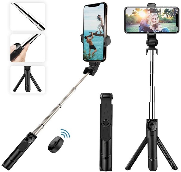 Wireless Bluetooth Selfie Stick Tripod With Remote Control for iPhone Huawei Samsung Android Mobile Monopod Selfie Stick Shutter