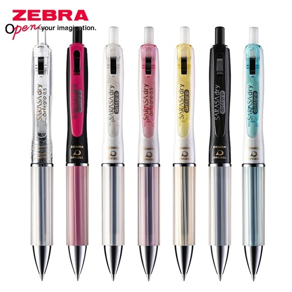 ZEBRA Gel Pen JJZ49 SARASA Dry AirFit Air Cushion Anti-Fatigue 0.5 mm Refill Replaceable Soft Holder Press Black Water Pen