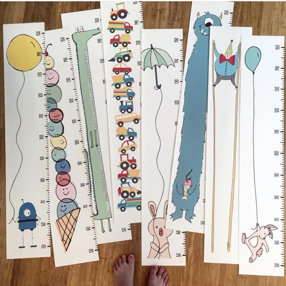 Nordic Style Baby Height Ruler Cartoon Pattern No Odor Reusable Cloth Removable Baby Growth Ruler Widely Applied for Children