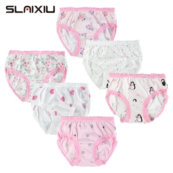 6Pcs/Lot Cotton Baby Girls Briefs Teenage Panties for Girls Kids Briefs Shorts Girls Underwear Children Underpants Clothes