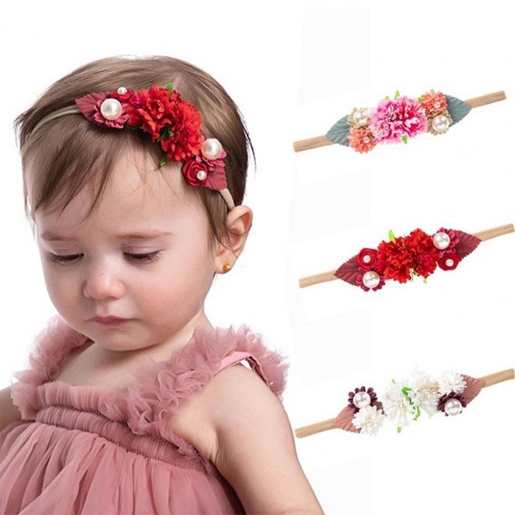 1pc Infant Headband Floral Design Hair Accessories Good Elasticity Baby Flower Knot Headbands for Photography baby girl headband